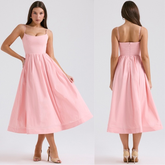 HOUSE OF CB 'Lolita' APRICOT CORSET SUNDRESS (L) *136 - Picture 3 of 16